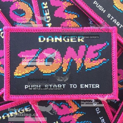 Danger Zone Embroidery Patches available in Canada
